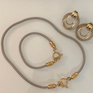 Vintage Monet Set Necklace Bracelet Earrings